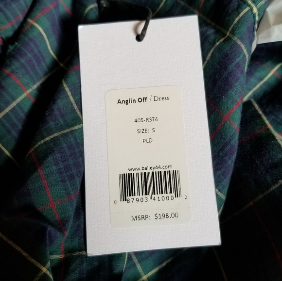 NWT Bailey44 "Anglin off" plaid dress - Picture 4 of 4